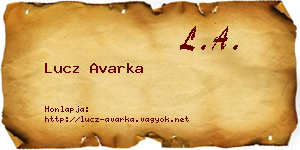 Lucz Avarka névjegykártya